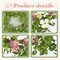 18" Spring Summer Wreaths for Front Door, Artificial Floral Wreath with Pink Hydrangea Green Eucalyptus Leaves, Green Foliage Wreath for Wall Window Farmhouse Party Holiday Home Decor